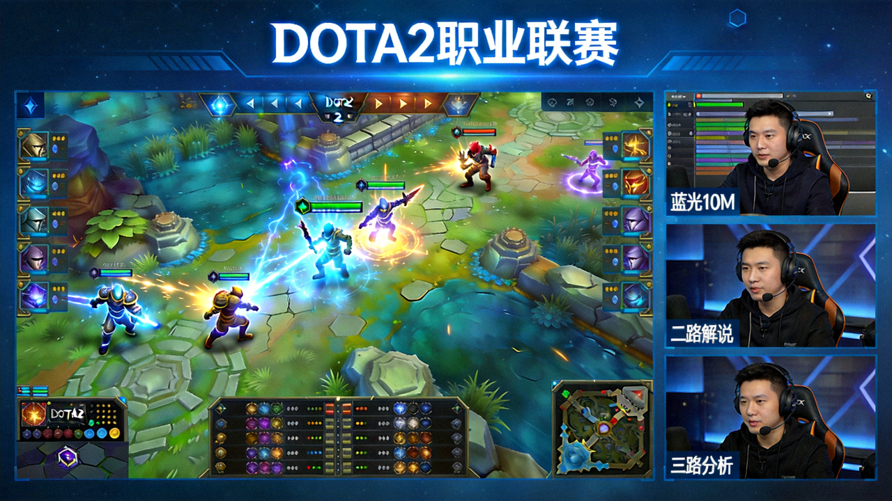 DOTA2职业联赛高清直播画面 蓝光多线路解说实时呈现